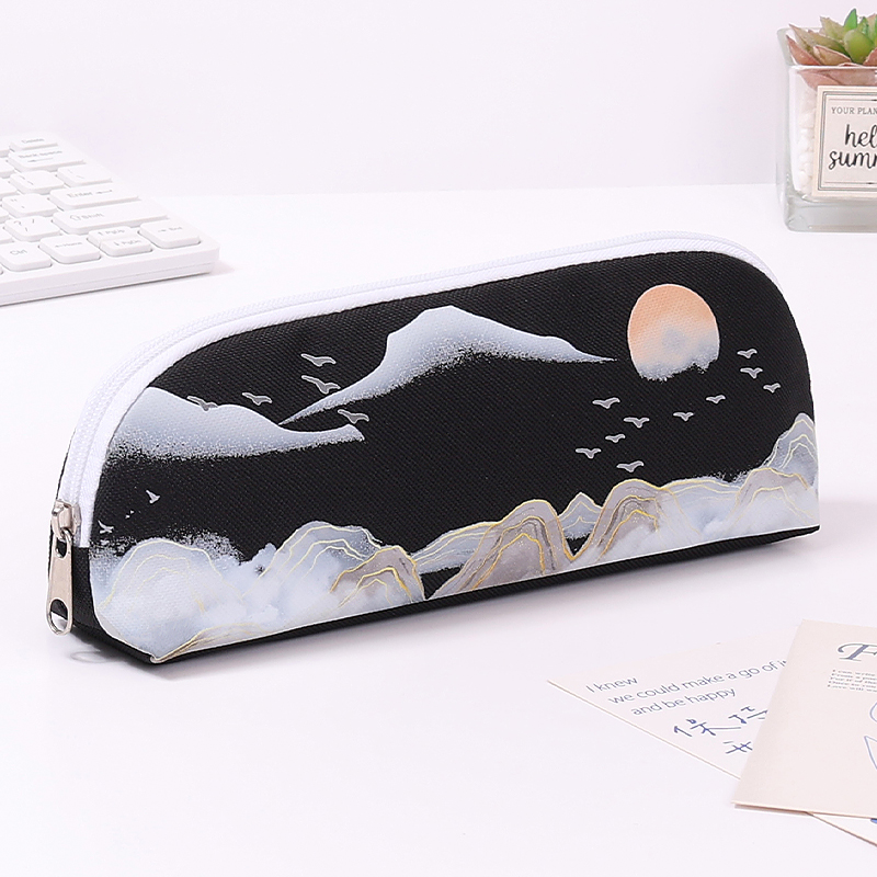 2024 factory custom logo ins wind pen pencil pouch bag case large capacity multi-functional student bag cute style-student gift