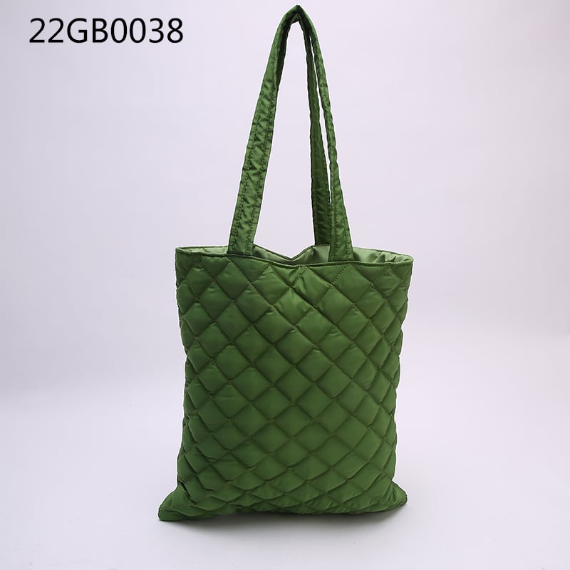 Winter fashion tote purses handbags large capacity women quilted shoulder bag warm puffer tote bag