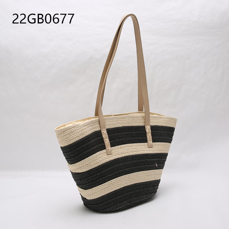 Straw bag supplier seaside vacation casual large capacity women summer straw beach tote bag