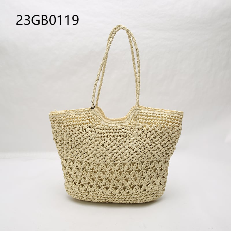 New summer handmade woven bag seaside holiday beach straw bag crochet portable shoulder women's bag