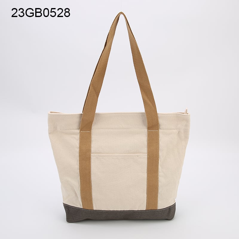 Cotton fabric big capacity custom cotton canvas tote bag for reusable shopping bags