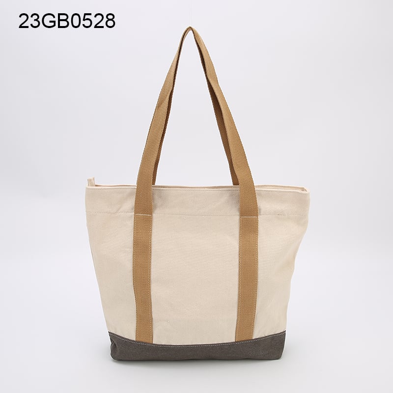 Cotton fabric big capacity custom cotton canvas tote bag for reusable shopping bags