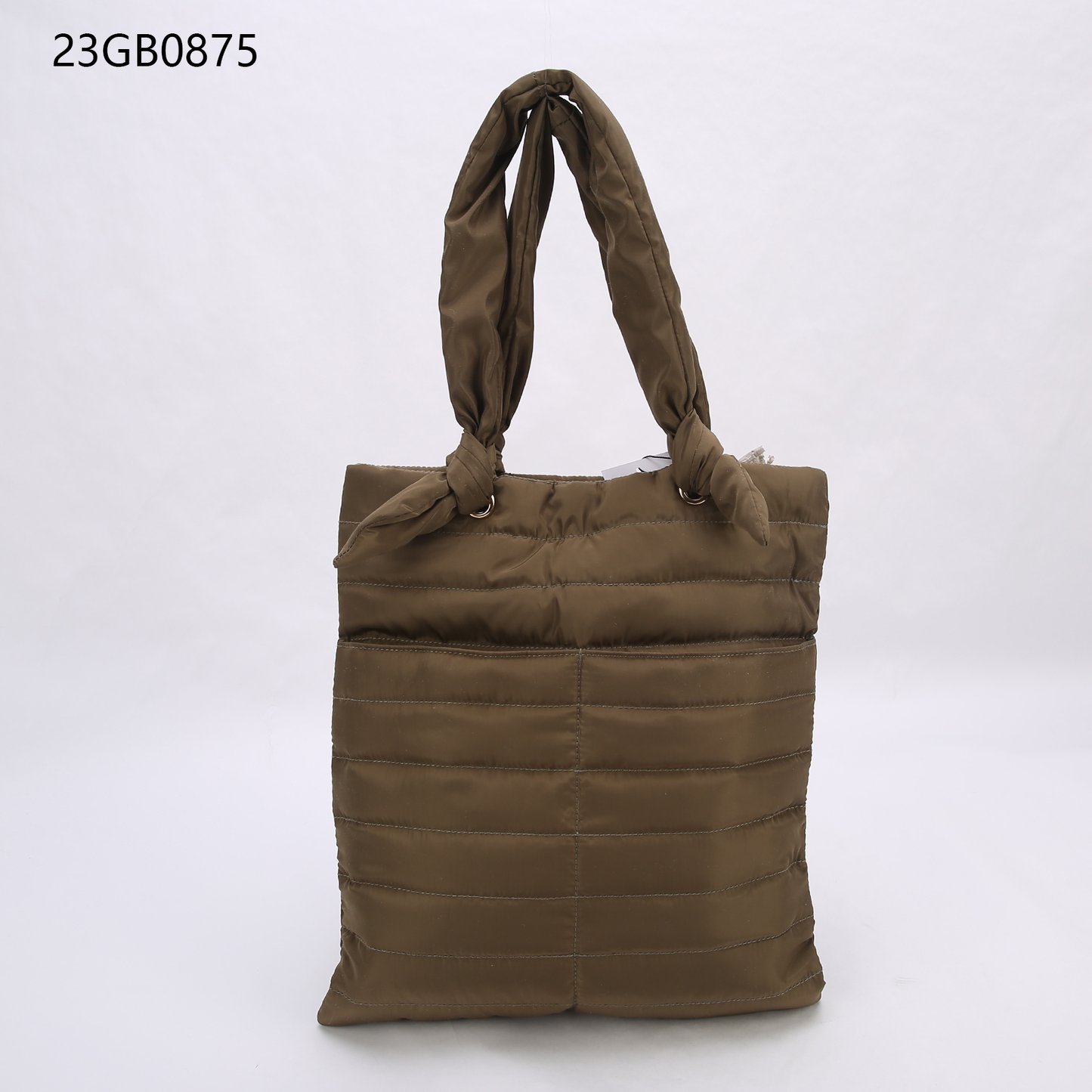 Custom puffy nylon filled cotton handbag for women fashion ladies shoulder bag puffer down tote bag