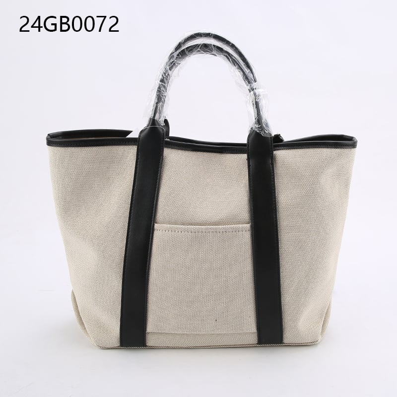 Wholesale lady women student canvas handbag tote bag with pocket and tote bag for work shopping outdoor travel