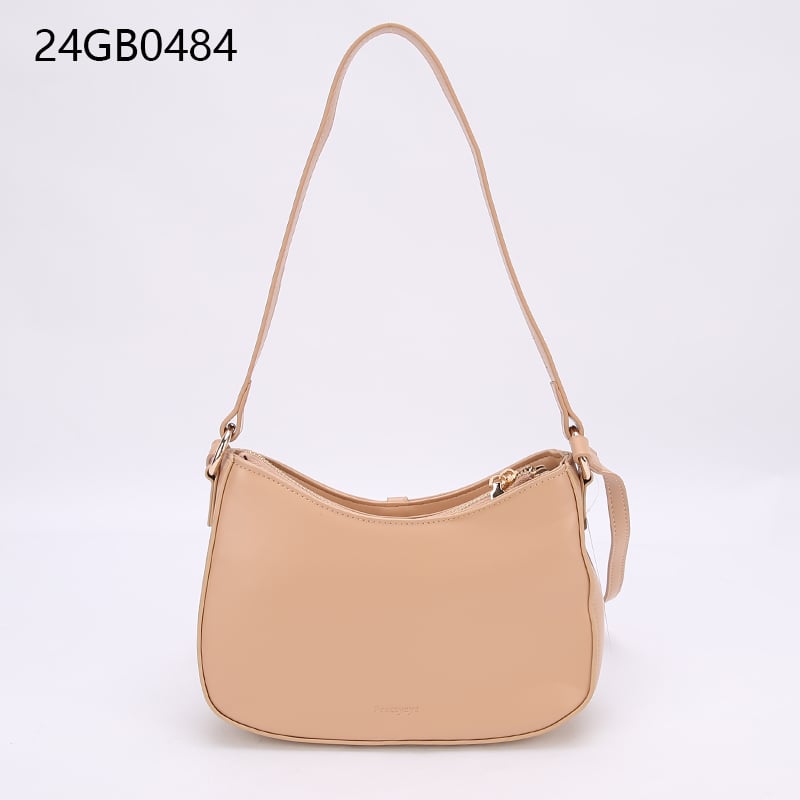 Women's padded faux leather shoulder bag