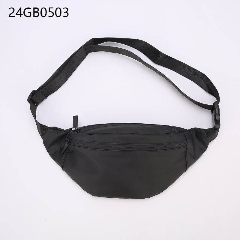 Waist nylon bag with invisible zipper