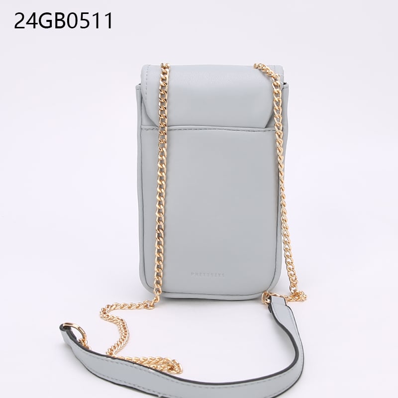 Faux leather cross body bag with metal lock