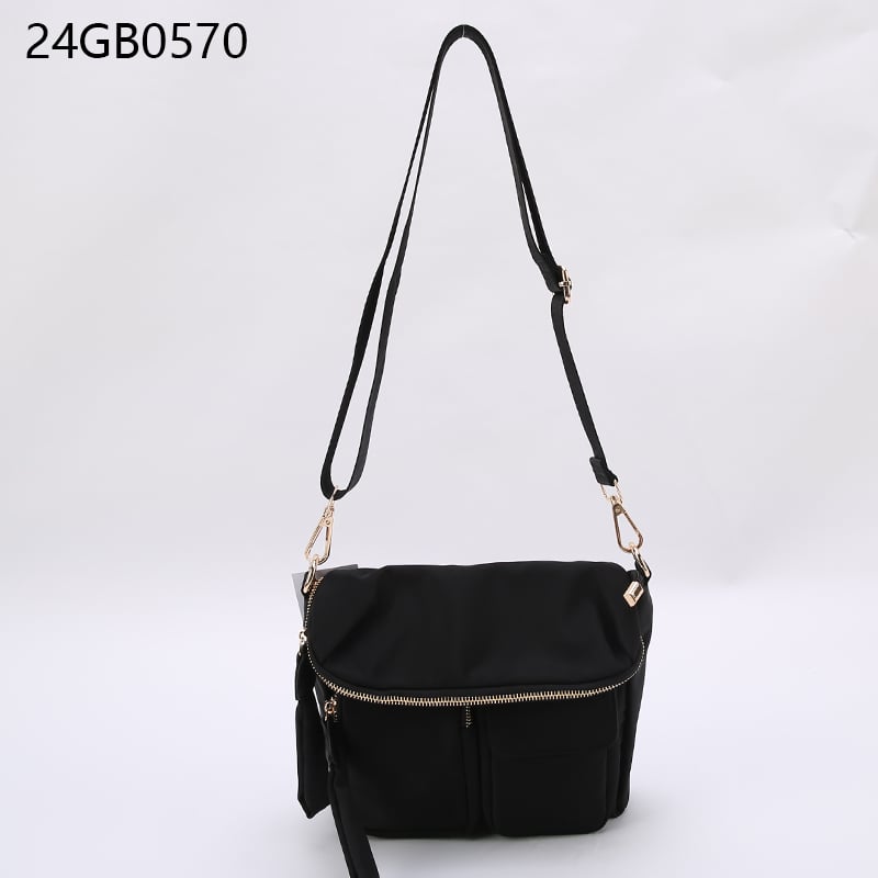 Simple nylon strap crossbody bag