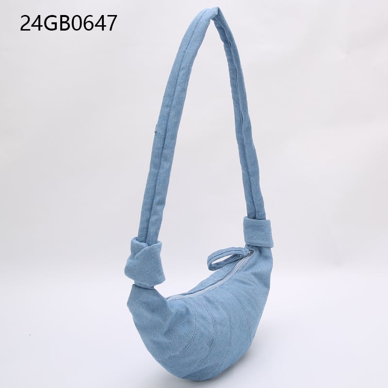 New simple denim bag women's new fashion lazy style dumpling bag casual shoulder messenger bag