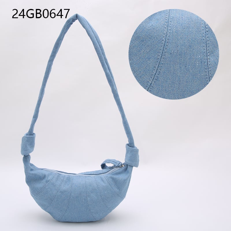 New simple denim bag women's new fashion lazy style dumpling bag casual shoulder messenger bag