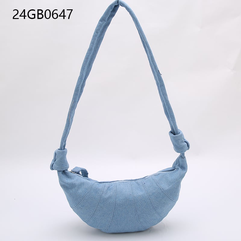 New simple denim bag women's new fashion lazy style dumpling bag casual shoulder messenger bag