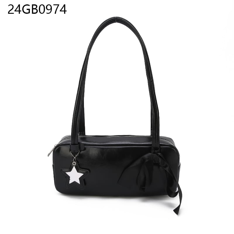 High quality women PU leather shoulder bag fashion ladies handbags baguette bags vasual female zipper underarm bags for women