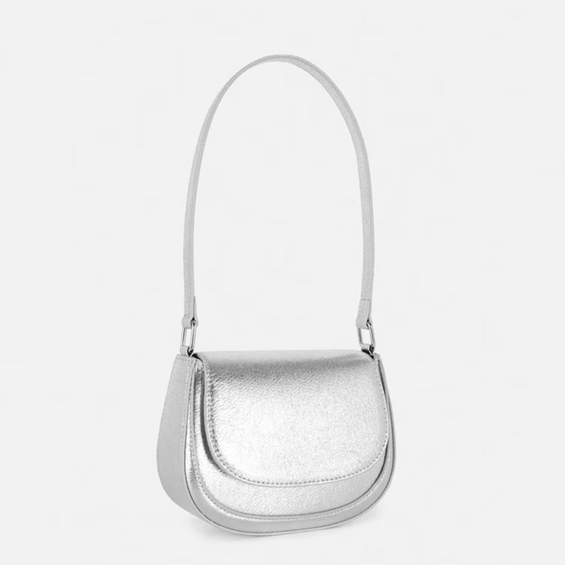 Flap front pu shoulder bag