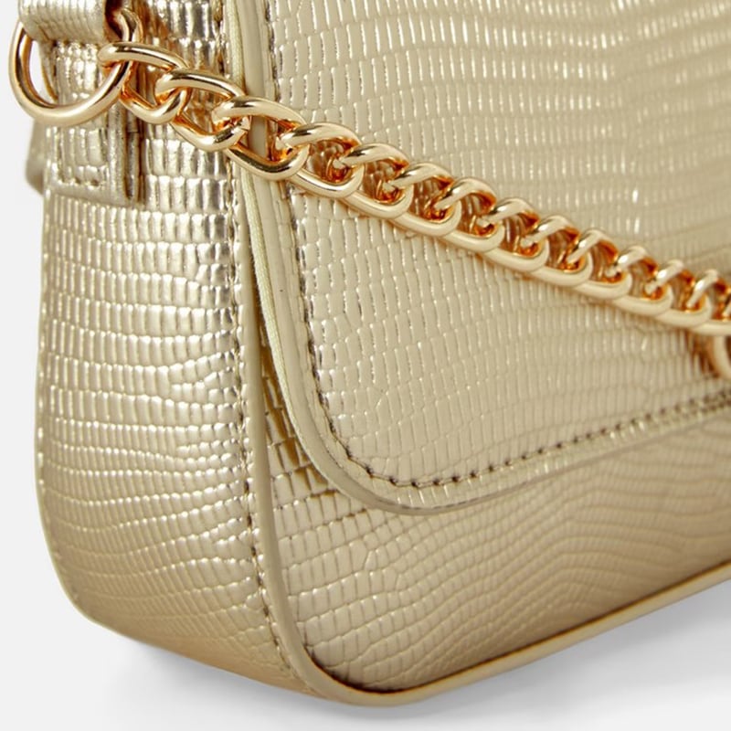 Womens crossbody bag with gold chain strap