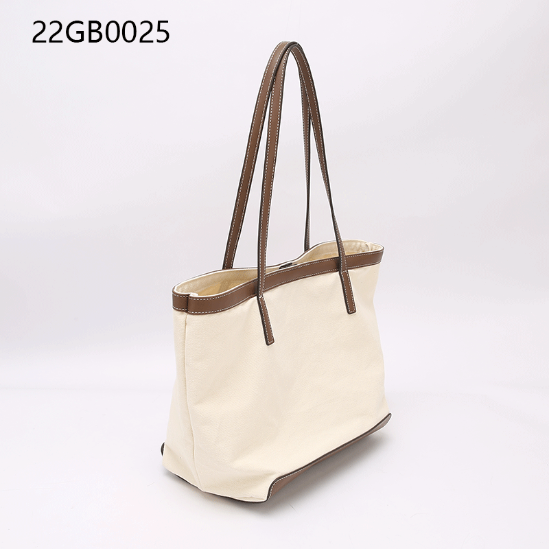 Fashion solid color tote bag large canvas white quality shopping bag