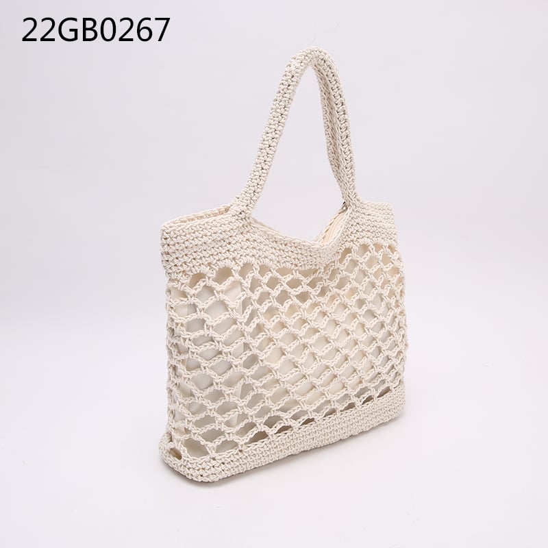 Women's bag knit woven hollow mesh pocket fashion underarm bag comfortable shoulder girl beach seaside vacation hollow bag