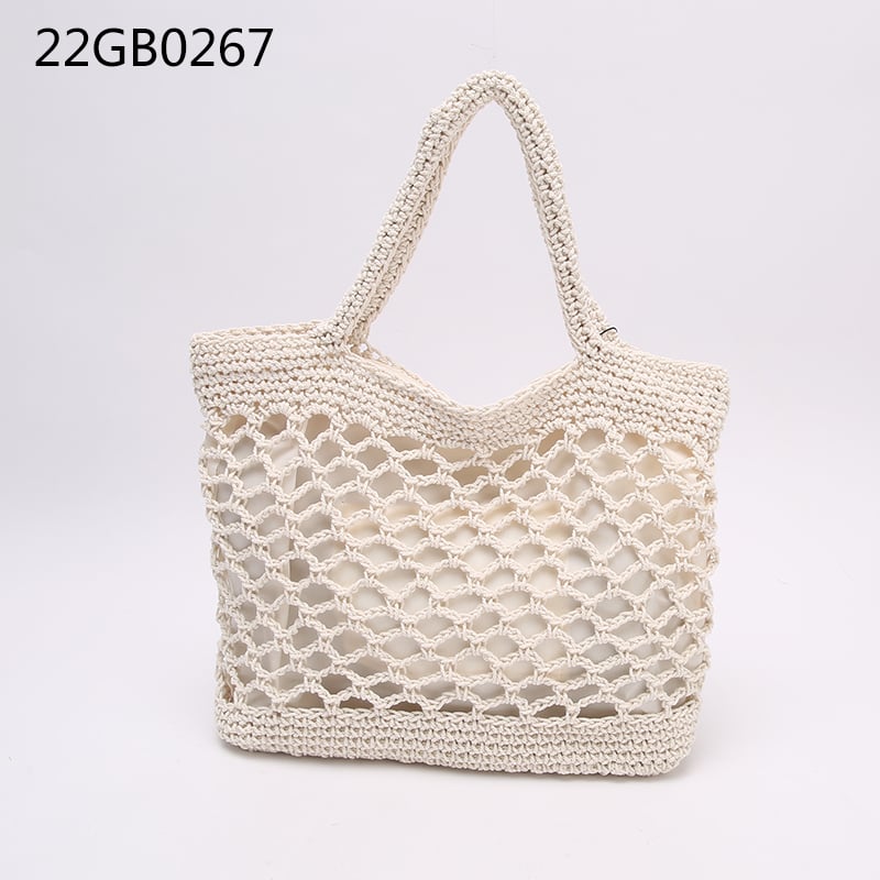 Women's bag knit woven hollow mesh pocket fashion underarm bag comfortable shoulder girl beach seaside vacation hollow bag