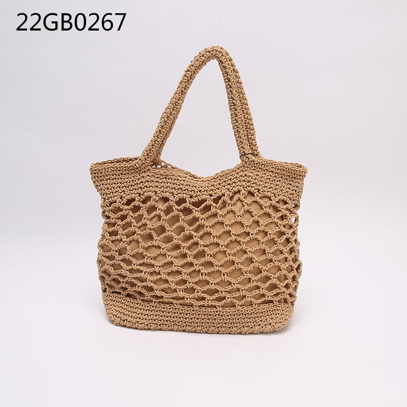 Women's bag knit woven hollow mesh pocket fashion underarm bag comfortable shoulder girl beach seaside vacation hollow bag