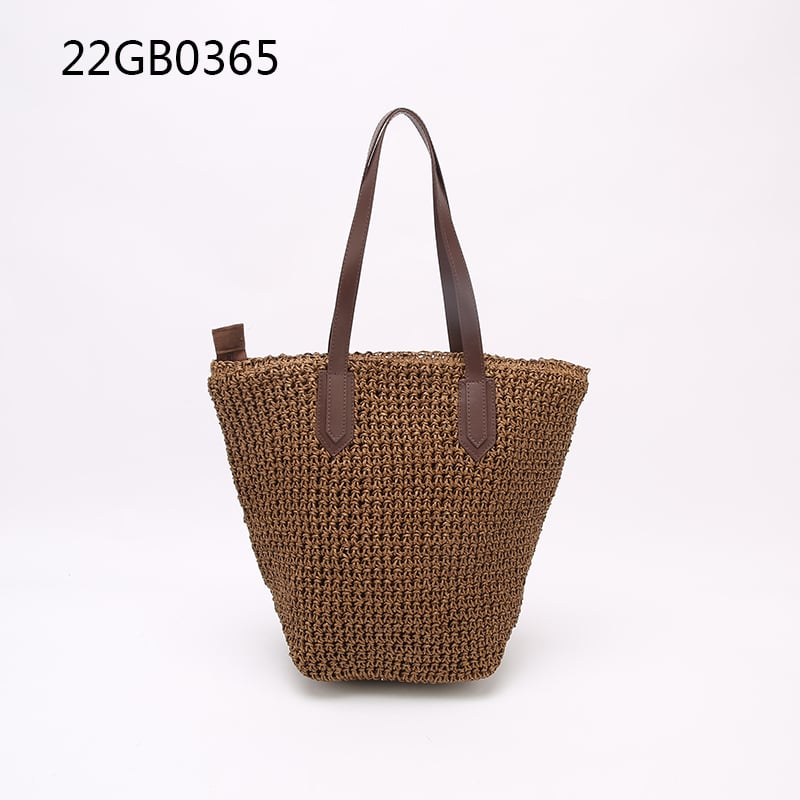 Large capacity casual travel bohemian straw bag