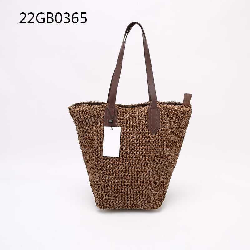 Large capacity casual travel bohemian straw bag