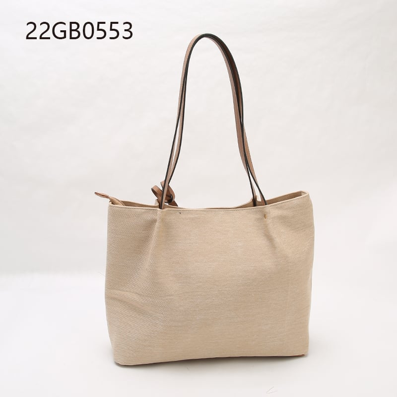 Large capacity lightweight durable shoulder crossbody bag unisex work travel fashion canvas tote bag with bamboo handle