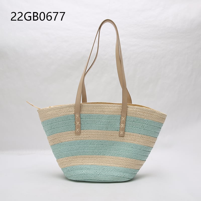 Straw bag supplier seaside vacation casual large capacity women summer straw beach tote bag