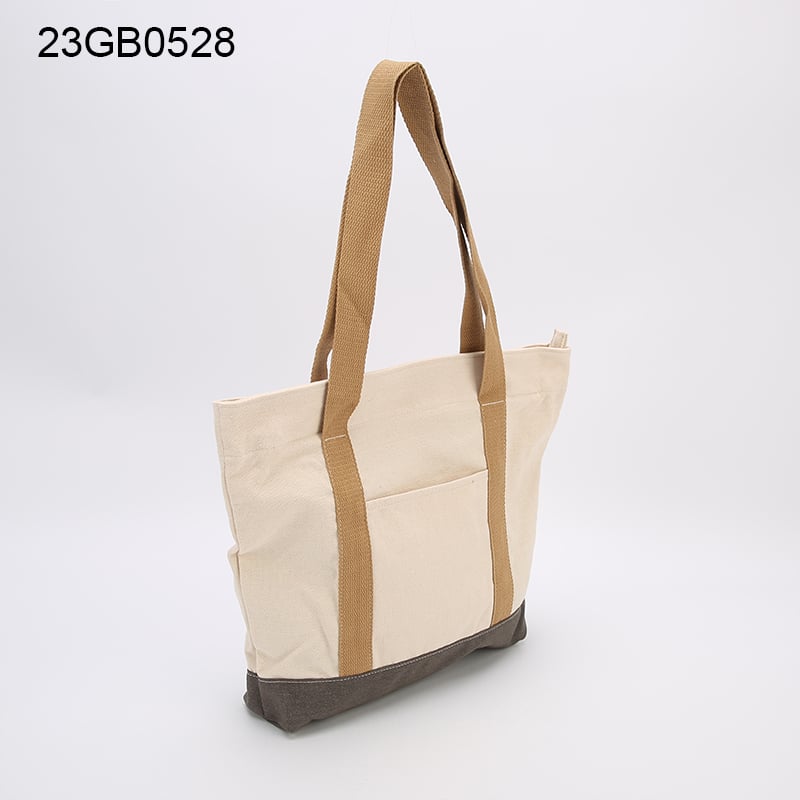 Cotton fabric big capacity custom cotton canvas tote bag for reusable shopping bags