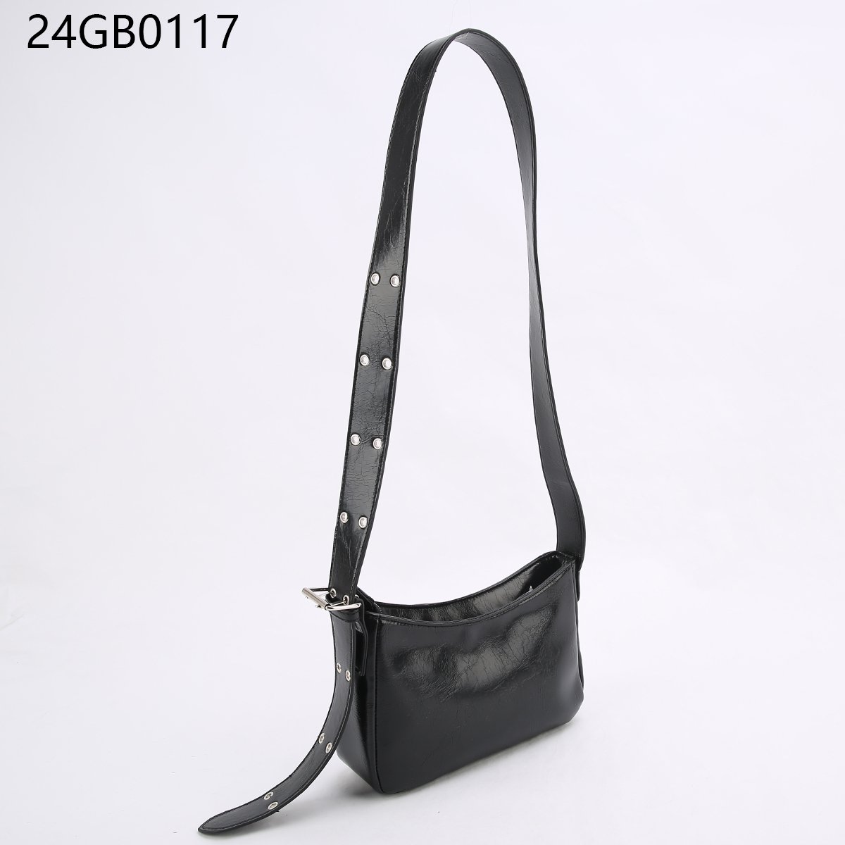 Padded faux leather shoulder bag