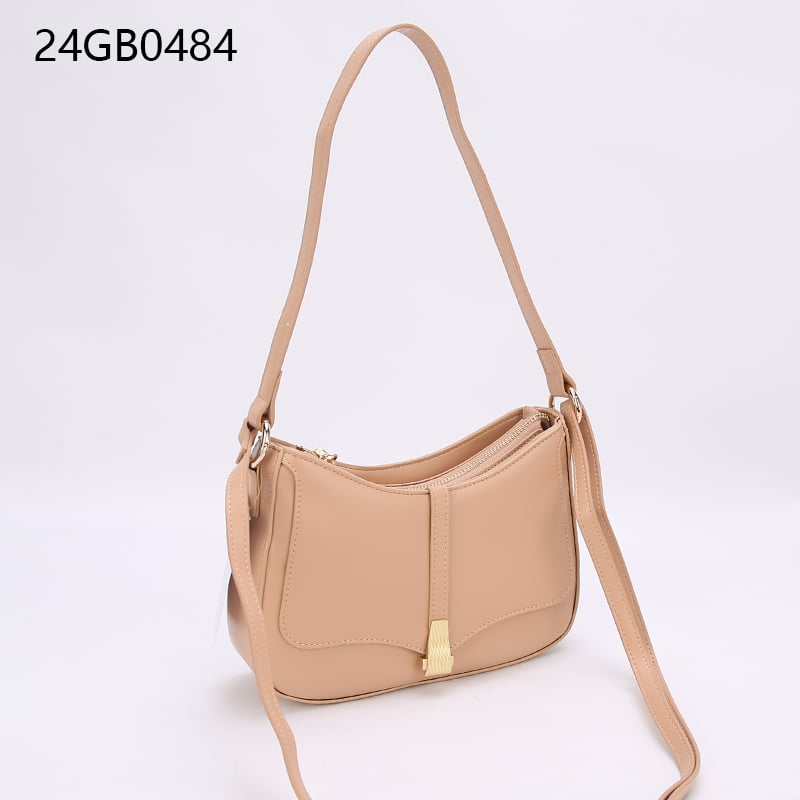 Women's padded faux leather shoulder bag