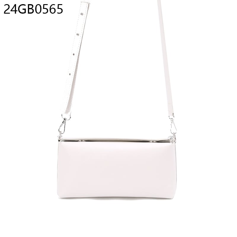 Faux leather chain detail shoulder bag