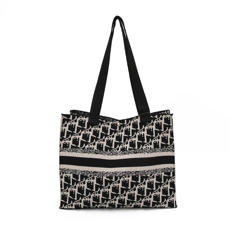 Women's black flyknit shoulder bag