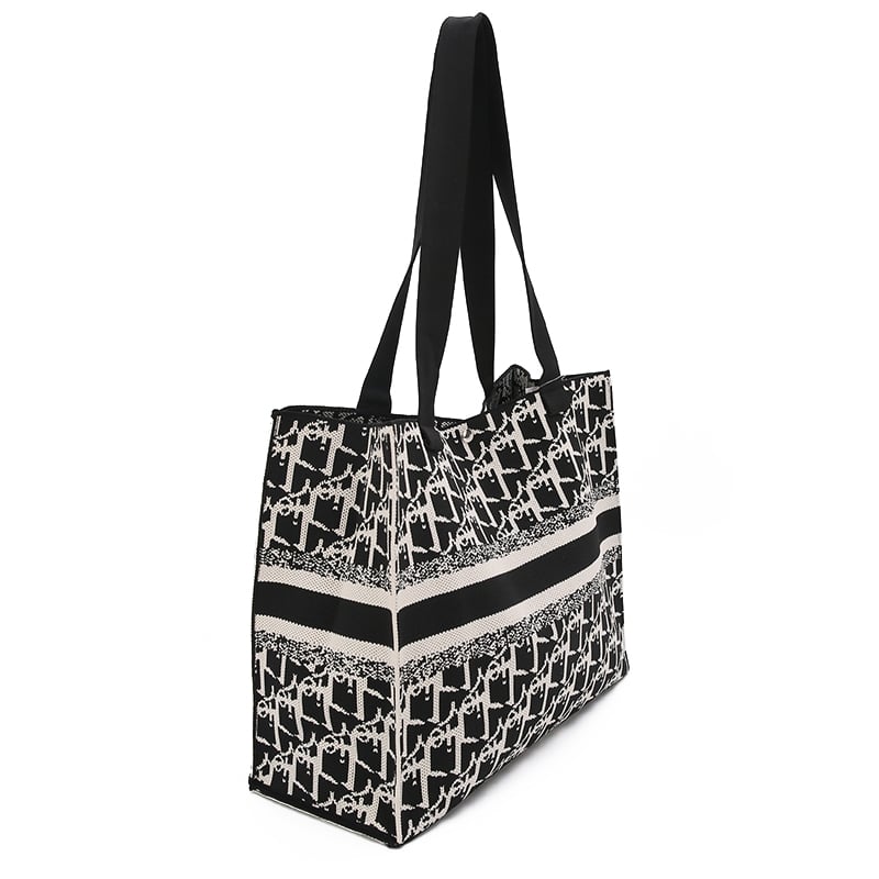 Women's black flyknit shoulder bag