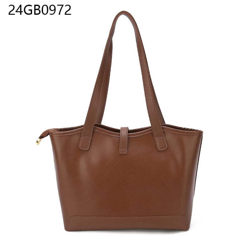 Wholesale new women color blocking tote bag PU daily elegant fashion shoulder bag zippered interior pocket girl handbag