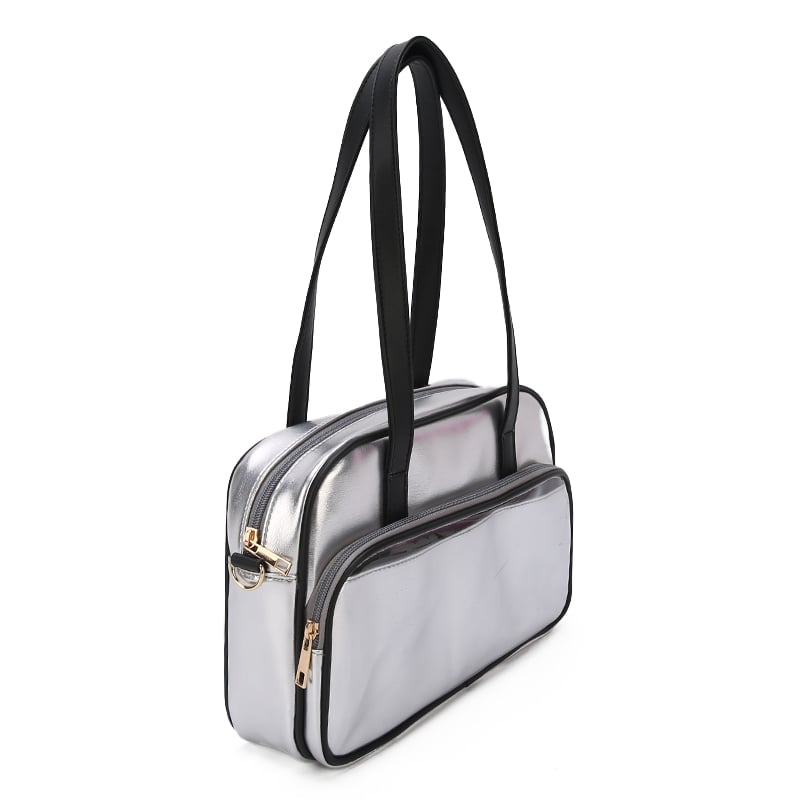 New transparent fashion tote bag women soft leather large capacity shoulder crossbody bag