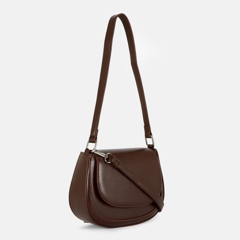 Front flap shoulder bag for women