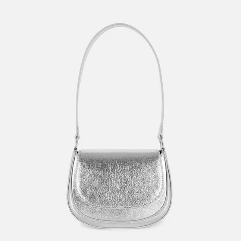 Flap front pu shoulder bag