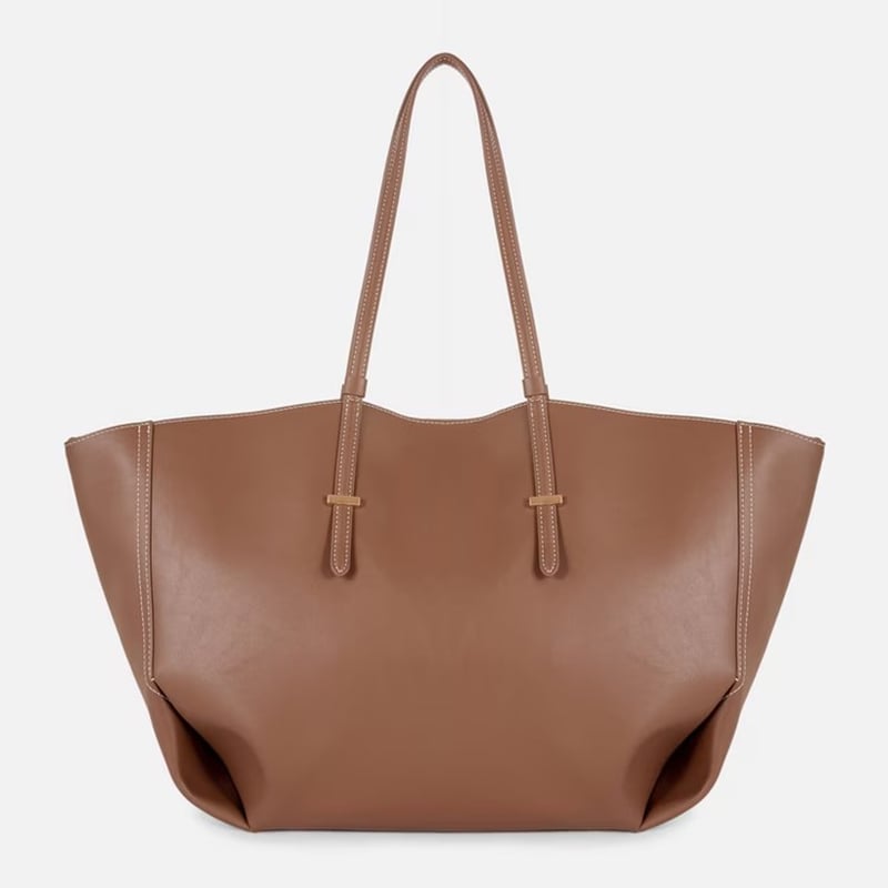 Edit faux leather large tote bag