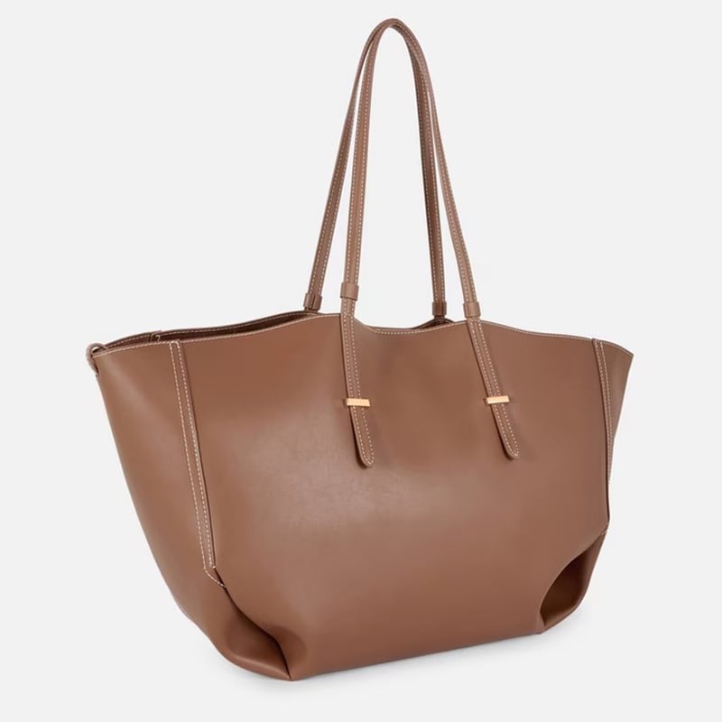 Edit faux leather large tote bag