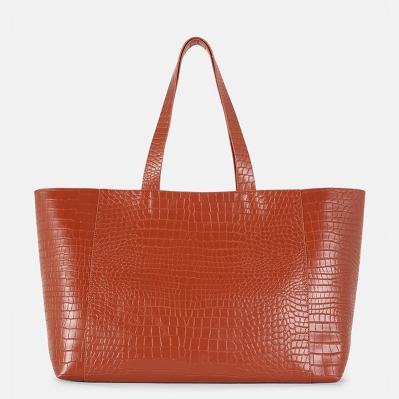 Extra large croc effect shopper