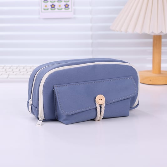 Customized multifunctional casual business fashionable pen case large capacity pencil bag