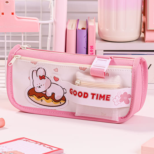 Large capacity pencil case fashion pen bag student stationery school supplies cute cartoon zipper storage box