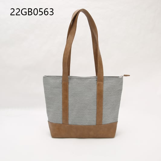 ladies large capacity eco heavy canvas tote bag with handle extend to the bottom