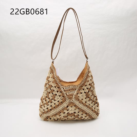 New arrival fashion sling hand straw woven tote bag for women