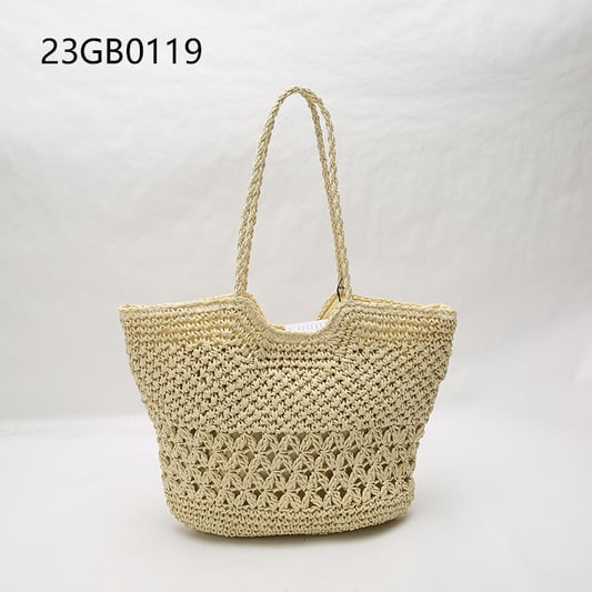 New summer handmade woven bag seaside holiday beach straw bag crochet portable shoulder women's bag