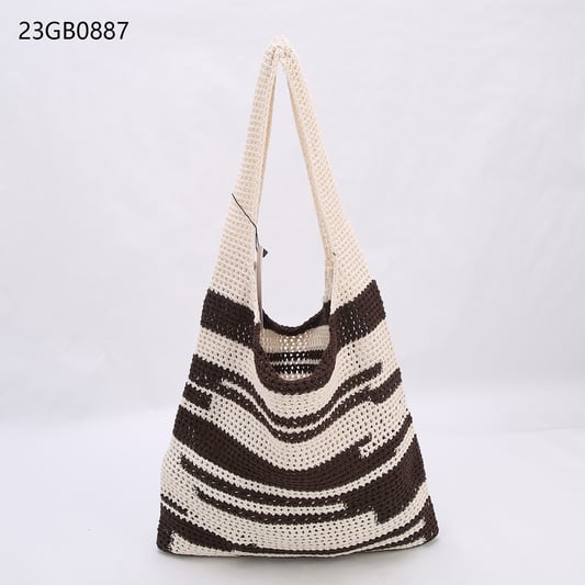 Customized spot goods new knitted bag woven tote simple woolwomen's high-grade portable shoulder bag