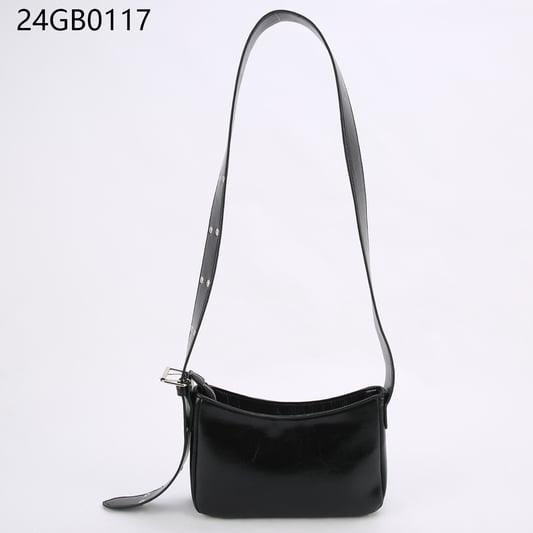 Padded faux leather shoulder bag