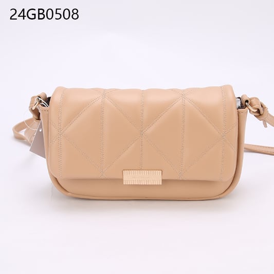 Faux leather quilted small crossbody bag