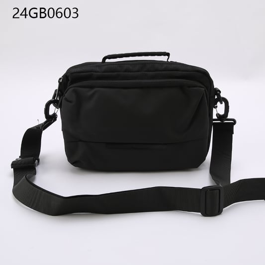 Nylon lightweight crossbody bag with long shoulder strap