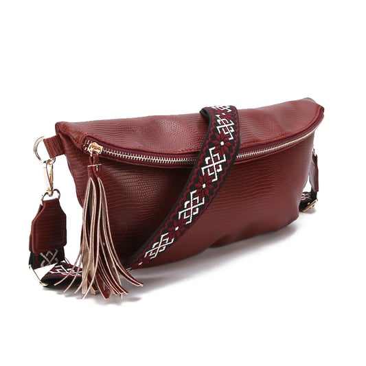 Women single shoulder side bag PU leather fanny pack cross body sling bag belt chest bag for women