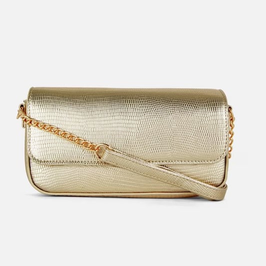 Womens crossbody bag with gold chain strap